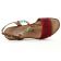 sandales compensées rouge marron mode femme printemps été vue 4