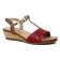 sandales compensées rouge marron mode femme printemps été vue 1