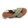 sandales compensées vert kaki mode femme printemps été vue 4
