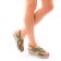 sandales compensées vert kaki mode femme printemps été vue 8