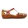 sandales marron rouge mode femme printemps été vue 2