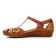 sandales marron rouge mode femme printemps été vue 3