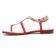 sandales rouge multi mode femme printemps été vue 3