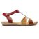 sandales rouge bordeaux mode femme printemps été vue 2