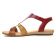 sandales rouge bordeaux mode femme printemps été vue 3