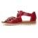 sandales rouge bordeaux mode femme printemps été vue 3
