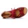 sandales rouge bordeaux mode femme printemps été vue 4