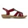 sandales rouge bordeaux mode femme printemps été vue 2