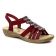 sandales rouge bordeaux mode femme printemps été vue 1