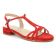 sandales rouge mode femme printemps été vue 1