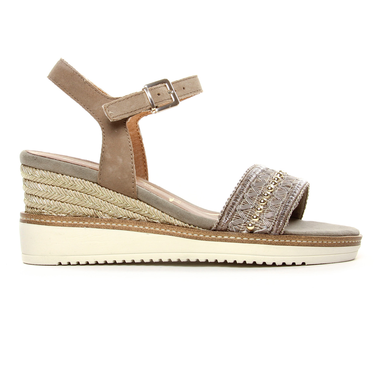 Tamaris Sandales Compensées Pour Femme - Blanc - Modèle Tendance Et Confortable