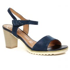 Chaussures femme été 2020 - nu-pieds talon marco tozzi bleu marine