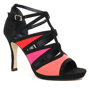 nu-pieds-talons-hauts noir multi même style de chaussures en ligne pour femmes que les  Marco Tozzi