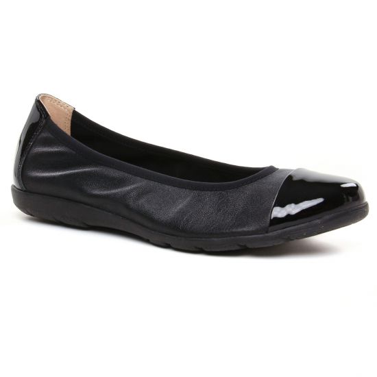 Ballerines Caprice 22152 Black Nap Pat, vue principale de la chaussure femme