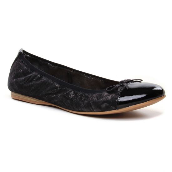 Ballerines Tamaris 22129 Black Struct, vue principale de la chaussure femme