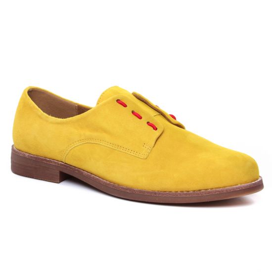 Chaussures À Lacets Emilie Karston Acinda Ocre, vue principale de la chaussure femme
