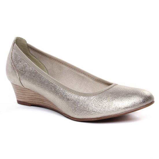 Ballerines Tamaris 22304 Lt Gold Str, vue principale de la chaussure femme