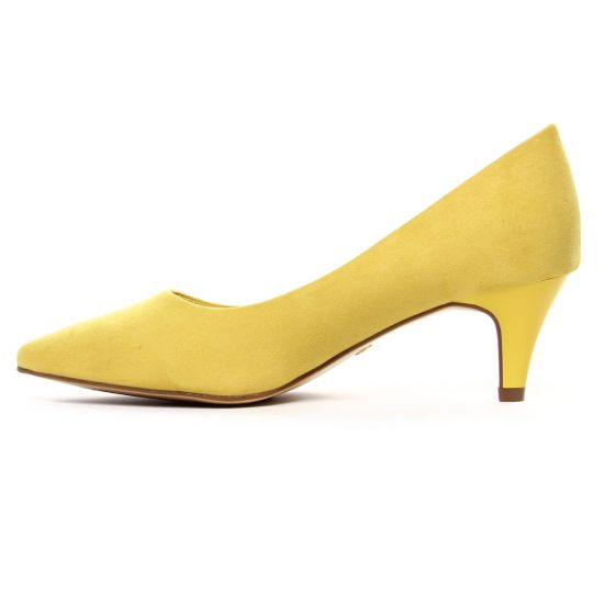 escarpin jaune tamaris