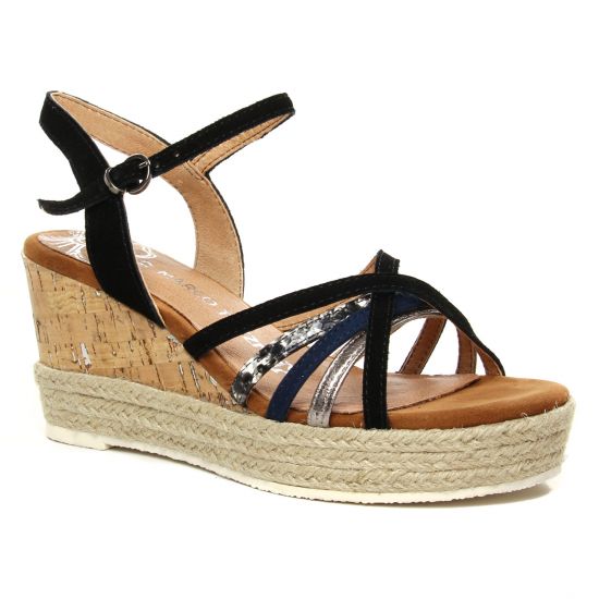 Nu Pieds Et Sandales Marco Tozzi 28396 Black Comb, vue principale de la chaussure femme