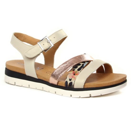 Nu Pieds Et Sandales Caprice 28603 Beige Leo Comb, vue principale de la chaussure femme