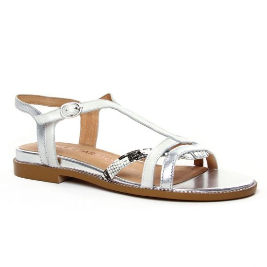 Nu Pieds Et Sandales Emilie Karston Sobio Blanc, vue principale de la chaussure femme