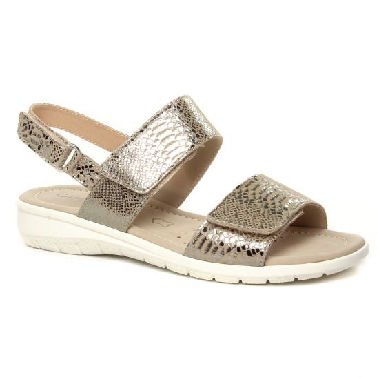 Nu Pieds Et Sandales Caprice 28602 Taupe Reptile, vue principale de la chaussure femme