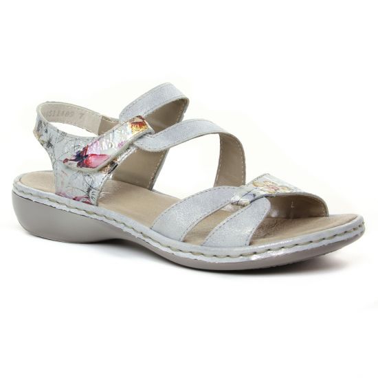 Nu Pieds Et Sandales Rieker 65969-82 Ice, vue principale de la chaussure femme