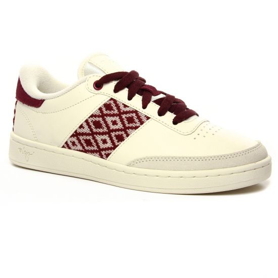 Tennis Et Baskets Mode Ngo Da Lat - Cream Burgundy, vue principale de la chaussure femme
