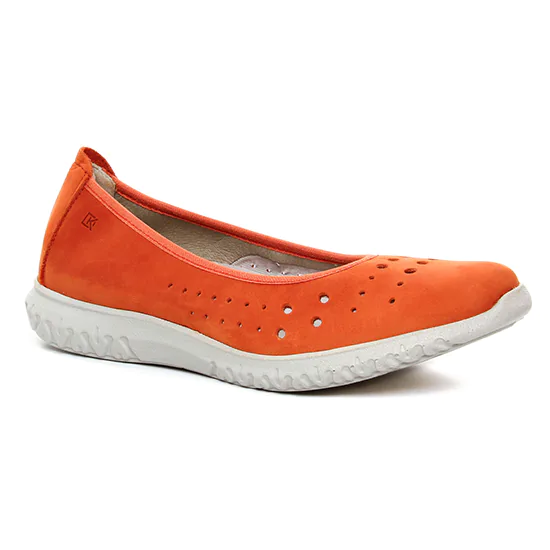 Ballerines Dorking Silver D8228 Orange, vue principale de la chaussure femme