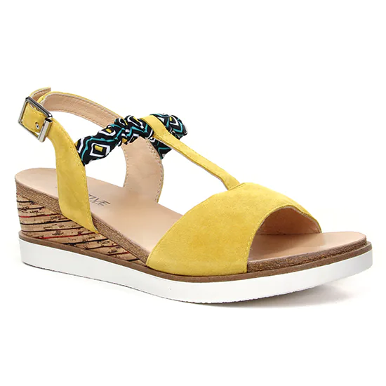 Nu Pieds Et Sandales Fugitive Nelia Yellow, vue principale de la chaussure femme