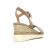 sandales compensées beige doré mode femme printemps été vue 7