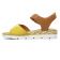 sandales compensées jaune marron mode femme printemps été vue 3