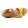 sandales compensées jaune marron mode femme printemps été vue 4