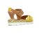 sandales compensées jaune marron mode femme printemps été vue 7