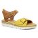 sandales compensées jaune marron mode femme printemps été vue 1