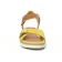 sandales compensées jaune marron mode femme printemps été vue 6