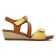 sandales compensées marron jaune mode femme printemps été vue 2