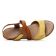 sandales compensées marron jaune mode femme printemps été vue 4