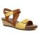 sandales compensées marron jaune mode femme printemps été vue 1