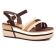 sandales compensées marron multi mode femme printemps été vue 1