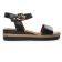sandales compensées noir mode femme printemps été vue 2