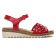 sandales compensées rouge mode femme printemps été vue 2
