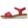 sandales compensées rouge mode femme printemps été vue 3
