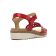 sandales compensées rouge mode femme printemps été vue 7