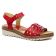 sandales compensées rouge mode femme printemps été vue 1