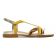 sandales jaune argent mode femme printemps été vue 2