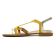 sandales jaune argent mode femme printemps été vue 3