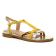 sandales jaune argent mode femme printemps été vue 1