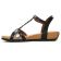 sandales noir argent mode femme printemps été vue 3