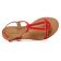 sandales rouge corail mode femme printemps été vue 4